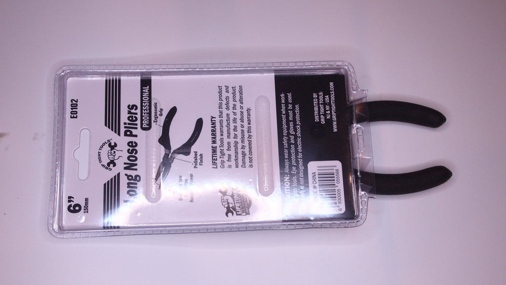 6" Long Nose Pliers — Polish Finish
